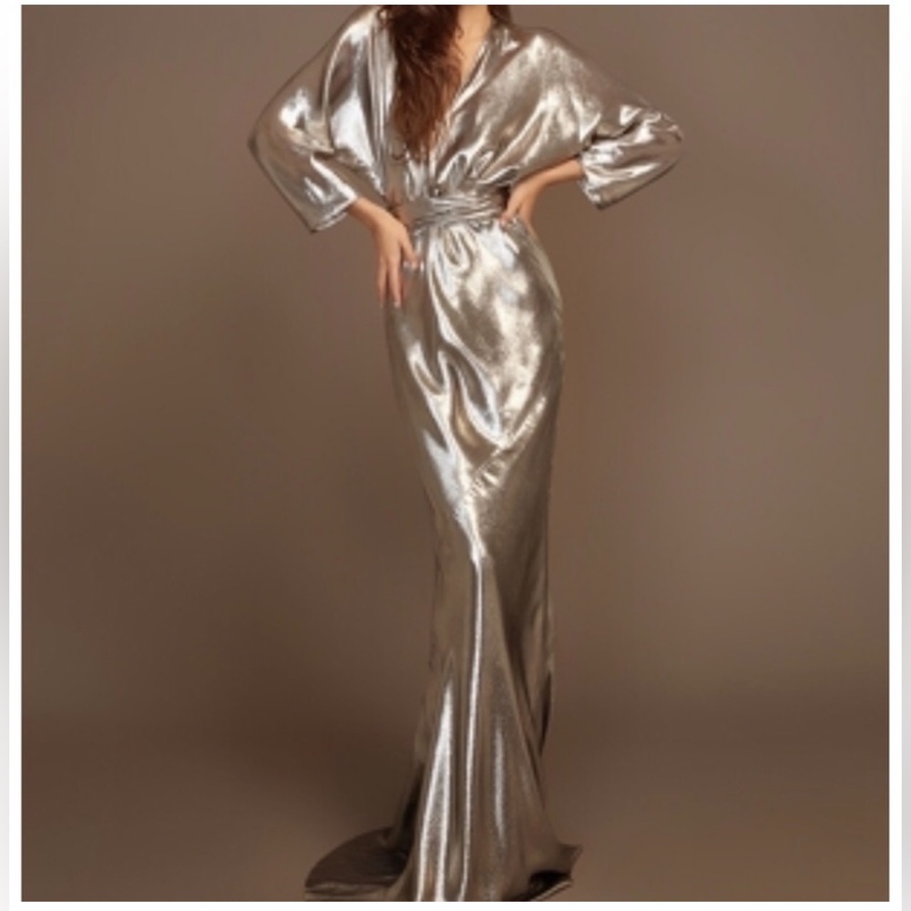 Alexander Terekhov silver mermaid gown